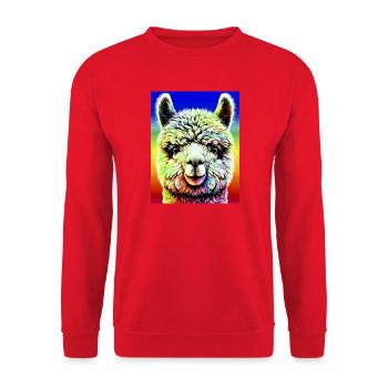 Alpaka - Unisex Pullover - Rot - Vorne - Alina (178cm) & Michal (187cm)