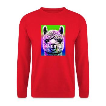 Alpaga - Sweat-shirt Unisexe - rouge - Devant - Alina (178cm) & Michal (187cm)