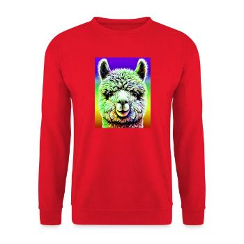 Alpaka - Unisex Pullover - Rot - Vorne - Alina (178cm) & Michal (187cm)