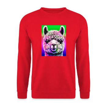 Alpaga - Sweat-shirt Unisexe - rouge - Devant - Alina (178cm) & Michal (187cm)
