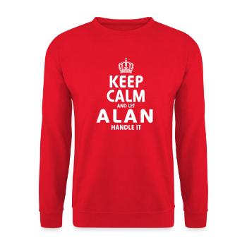 ALAN Handle It - Unisex Sweatshirt - red - Front - Alina (178cm) & Michal (187cm)