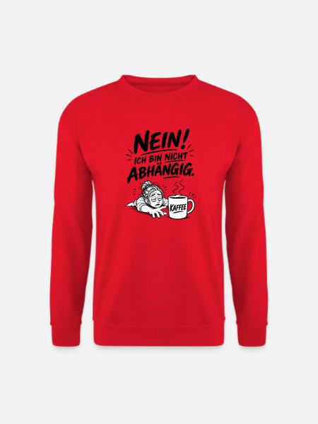 Kaffee zum Überleben - Unisex Pullover - Rot