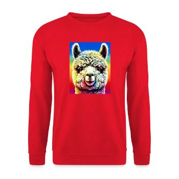 Alpaka - Unisex Pullover - Rot - Vorne - Alina (178cm) & Michal (187cm)