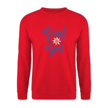 Griaß God - Unisex Pullover - Rot - Vorne - Alina (178cm) & Michal (187cm)