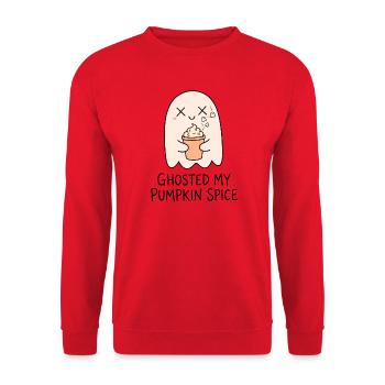 Falling Apart - Pastel Herbst Blätter  - Unisex Pullover - Rot - Vorne - Alina (178cm) & Michal (187cm)