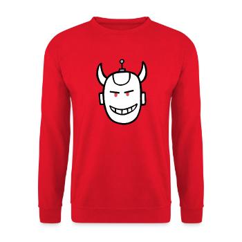 Roboterteufel - Unisex Pullover - Rot - Vorne - Alina (178cm) & Michal (187cm)