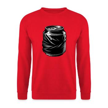 Zerstoßene Limonadendose - Unisex Pullover - Rot - Vorne - Alina (178cm) & Michal (187cm)