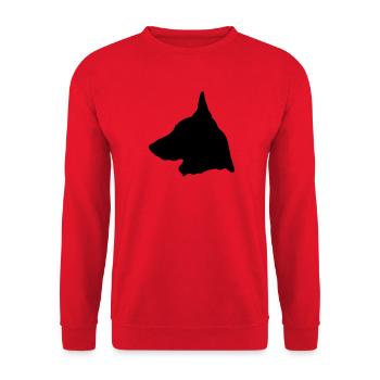 Berger Belge Malinois en profil (G) - Sweat-shirt Unisexe - rouge - Devant - Alina (178cm) & Michal (187cm)