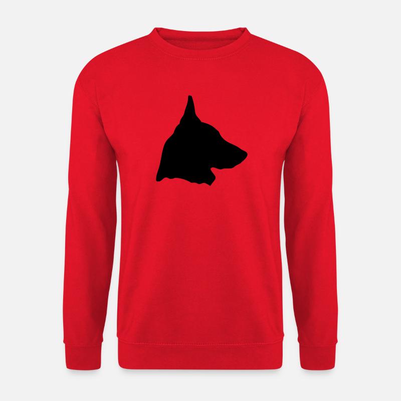 Berger Belge Malinois en profil (D) - Sweat-shirt Unisexe - rouge