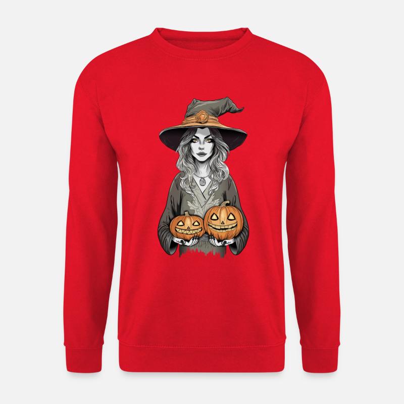 Die Hexe feiert Halloween - Unisex Pullover - Rot