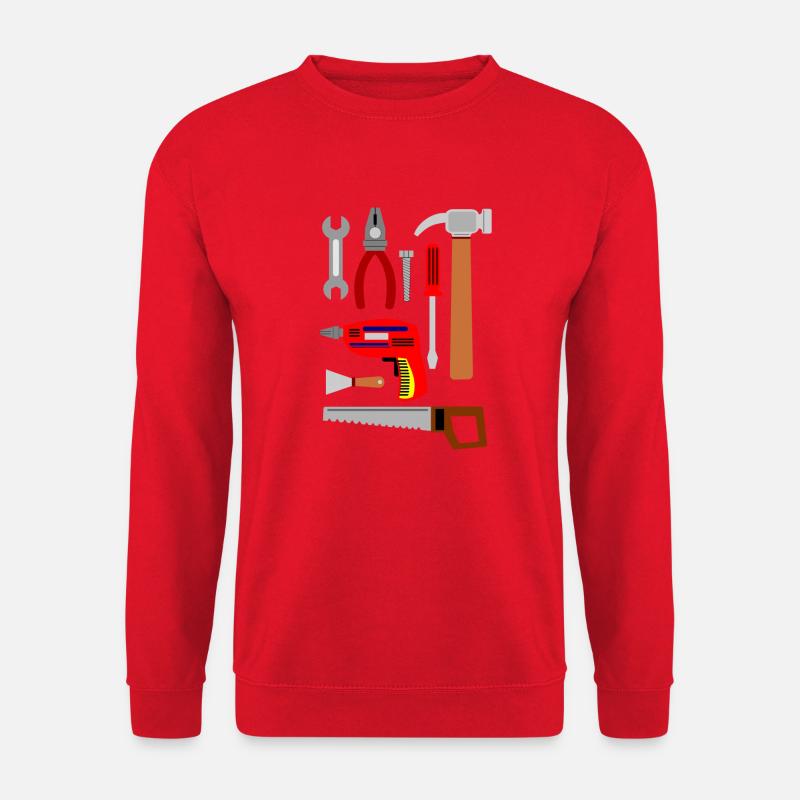 Werkzeugset für den perfekten Heimwerker - Unisex Pullover - Rot