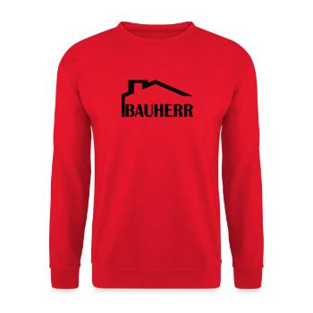 Bauherr 2 - Unisex Pullover - Rot - Vorne - Alina (178cm) & Michal (187cm)