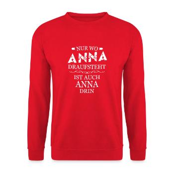 Anna - Unisex Pullover - Rot - Vorne - Alina (178cm) & Michal (187cm)