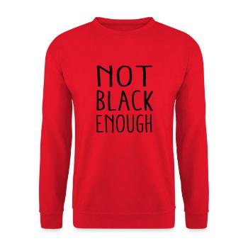 NOT BLACK ENOUGH - Unisex Pullover - Rot - Vorne - Alina (178cm) & Michal (187cm)