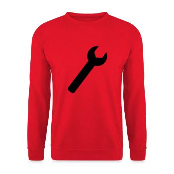 Wrench - Unisex Sweatshirt - red - Front - Alina (178cm) & Michal (187cm)