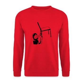 Stuhltanz - Schatzi schenk mir ein Foto - Unisex Pullover - Rot - Vorne - Alina (178cm) & Michal (187cm)