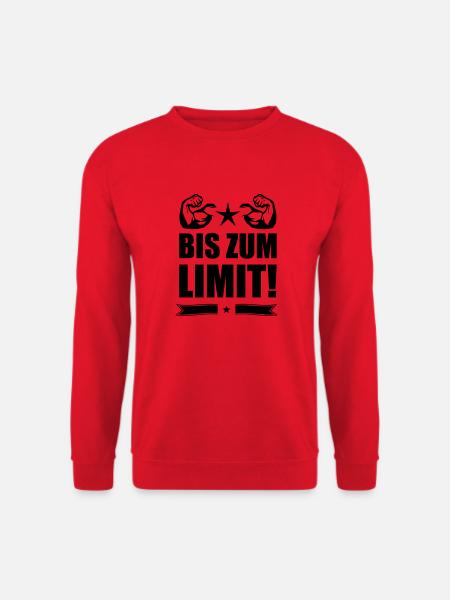 bis zum limit muskeln - Unisex Pullover - Rot