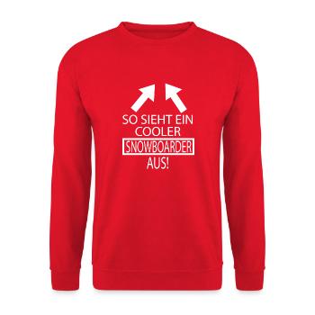 Snowboard Snowboarder - Unisex Pullover - Rot - Vorne - Alina (178cm) & Michal (187cm)