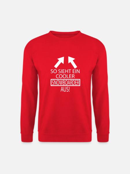 Snowboard Snowboarder - Unisex Pullover - Rot