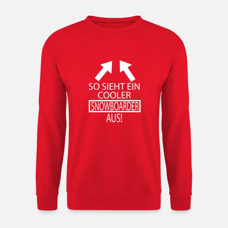 Snowboard Snowboarder - Unisex Pullover - Rot