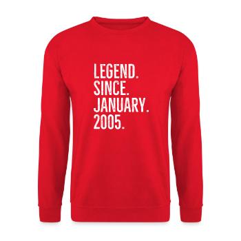 Légende depuis janvier 2005 - Sweat-shirt Unisexe - rouge - Devant - Alina (178cm) & Michal (187cm)