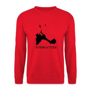 Formentera - Italy - Unisex Sweatshirt - red - Front - Alina (178cm) & Michal (187cm)