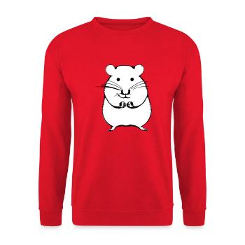 Hamster mignon animal rongeur animaux vecteur animal 8 - Sweat-shirt Unisexe - rouge - Devant - Alina (178cm) & Michal (187cm)