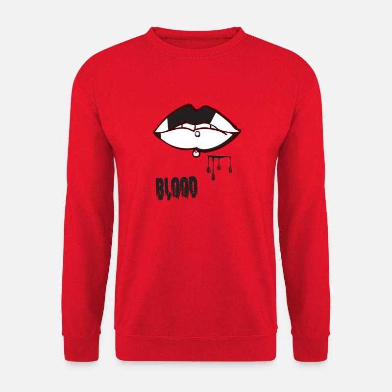 Piercing & Blut - Unisex Pullover - Rot