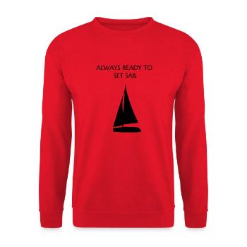 Always ready to set sail - Unisex Pullover - Rot - Vorne - Alina (178cm) & Michal (187cm)