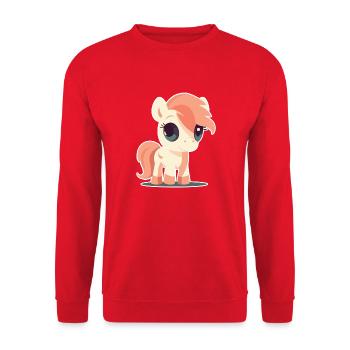 Pony - Unisex Sweatshirt - red - Front - Alina (178cm) & Michal (187cm)