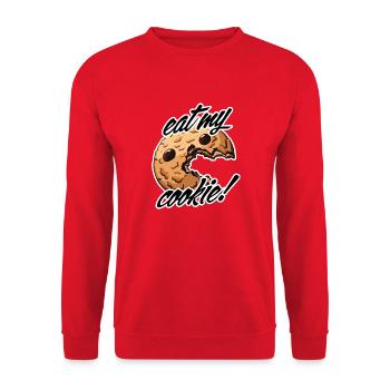 eat my cookie - Unisex Pullover - Rot - Vorne - Alina (178cm) & Michal (187cm)