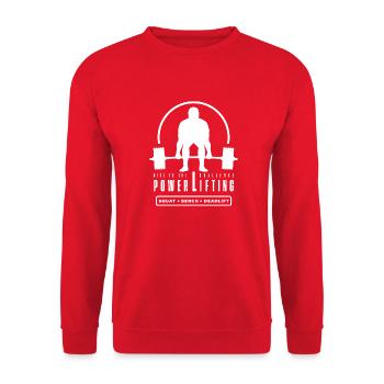 Powerlifting Deadlift - Rise to the Challenge - Unisex Sweatshirt - red - Front - Alina (178cm) & Michal (187cm)