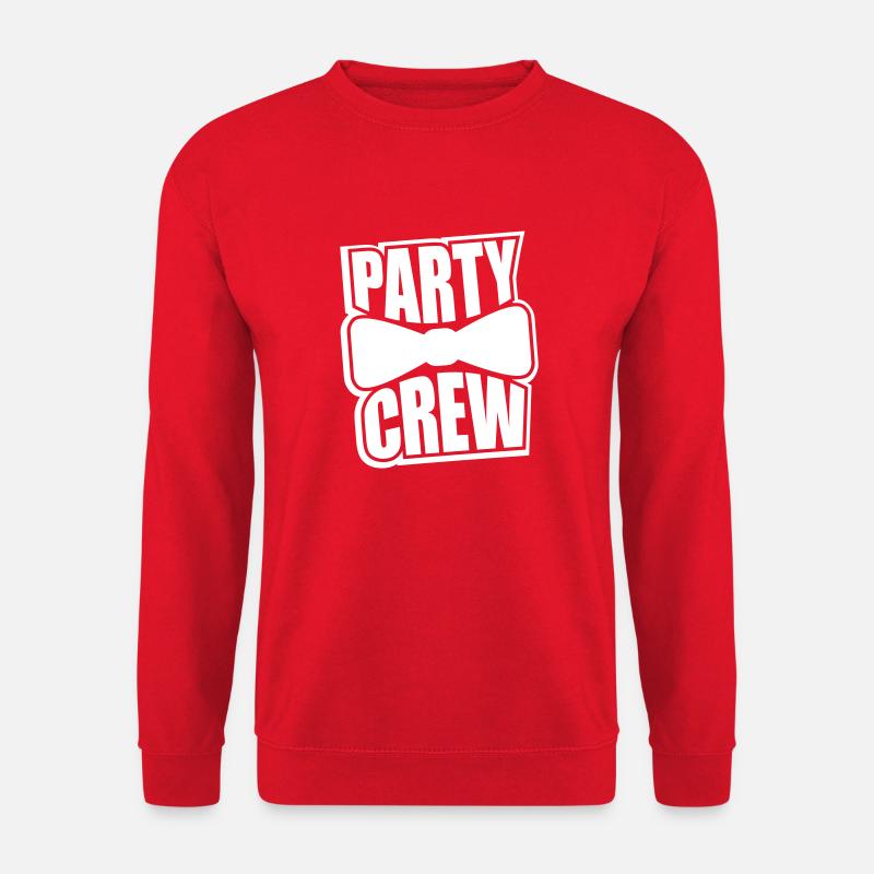Party Crew Feiern Herren Anzug Fliege Team Freunde - Unisex Pullover - Rot