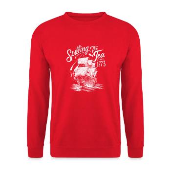 1773 bis heute – Fakten und Geschichte - Unisex Pullover - Rot - Vorne - Alina (178cm) & Michal (187cm)