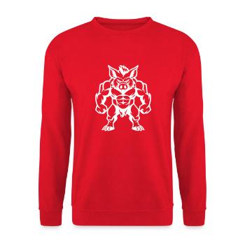 Bande dessinée Sanglier - Sweat-shirt Unisexe - rouge - Devant - Alina (178cm) & Michal (187cm)