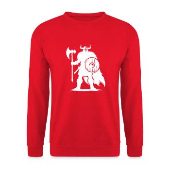 Viking Warrior - Unisex Sweatshirt - red - Front - Alina (178cm) & Michal (187cm)