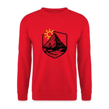 Mountains Peaks - Unisex Sweatshirt - red - Front - Alina (178cm) & Michal (187cm)