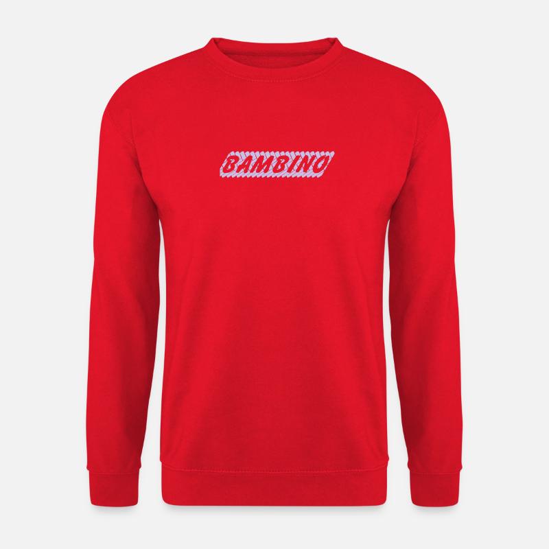 Bambino lettering with playful style - Unisex Sweatshirt - red