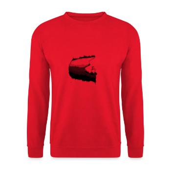 MTB Lifestyle - Helmet Suiced No Hander - Unisex Sweatshirt - red - Front - Alina (178cm) & Michal (187cm)