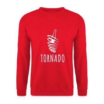 Tornado entzünden Mallorca Bier - Unisex Pullover - Rot - Vorne - Alina (178cm) & Michal (187cm)