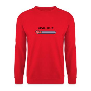 Heal Plz - Unisex Sweatshirt - red - Front - Alina (178cm) & Michal (187cm)