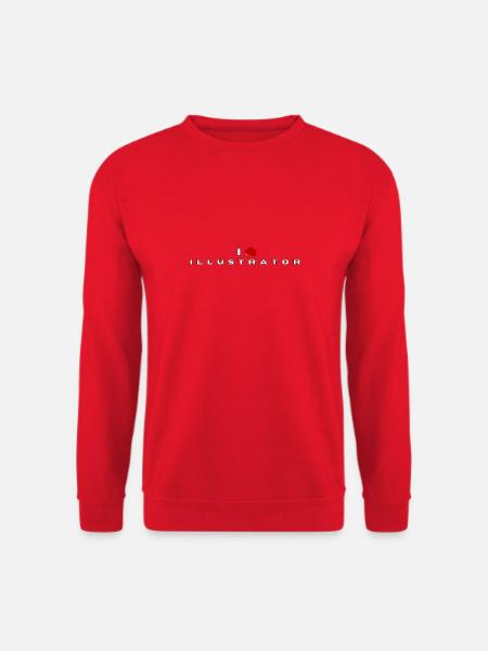 I hate Illustrator - Unisex Sweatshirt - red