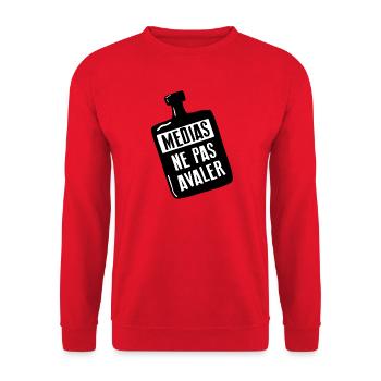 Médias : Ne Pas Avaler - Sweat-shirt Unisexe - rouge - Devant - Alina (178cm) & Michal (187cm)