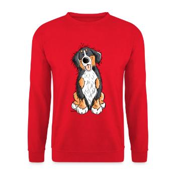 Bouvier bernois - Sweat-shirt Unisexe - rouge - Devant - Alina (178cm) & Michal (187cm)