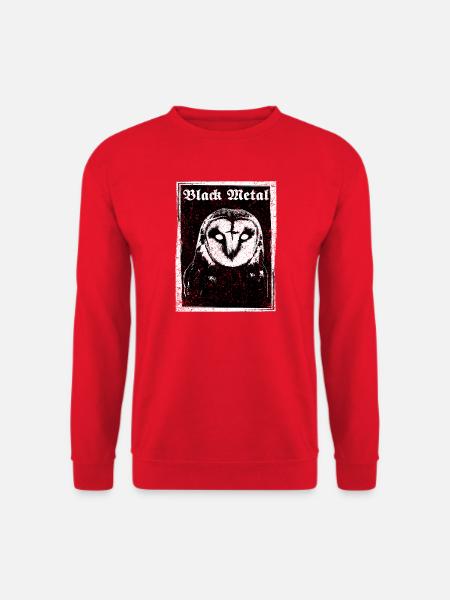 Hibou en métal noir - Sweat-shirt Unisexe - rouge