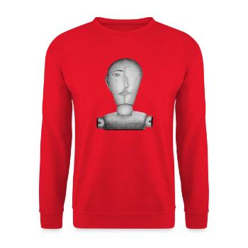 Mannequin dessiné - Sweat-shirt Unisexe - rouge - Devant - Alina (178cm) & Michal (187cm)