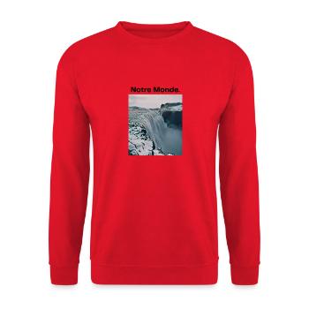 Notre Monde - Sweat-shirt Unisexe - rouge - Devant - Alina (178cm) & Michal (187cm)