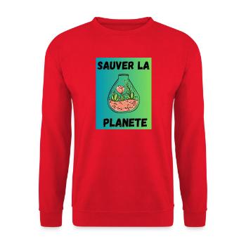 SPRING. GARDENING. RETIREMENT. SPRING. GARDEN. - Unisex Sweatshirt - red - Front - Alina (178cm) & Michal (187cm)