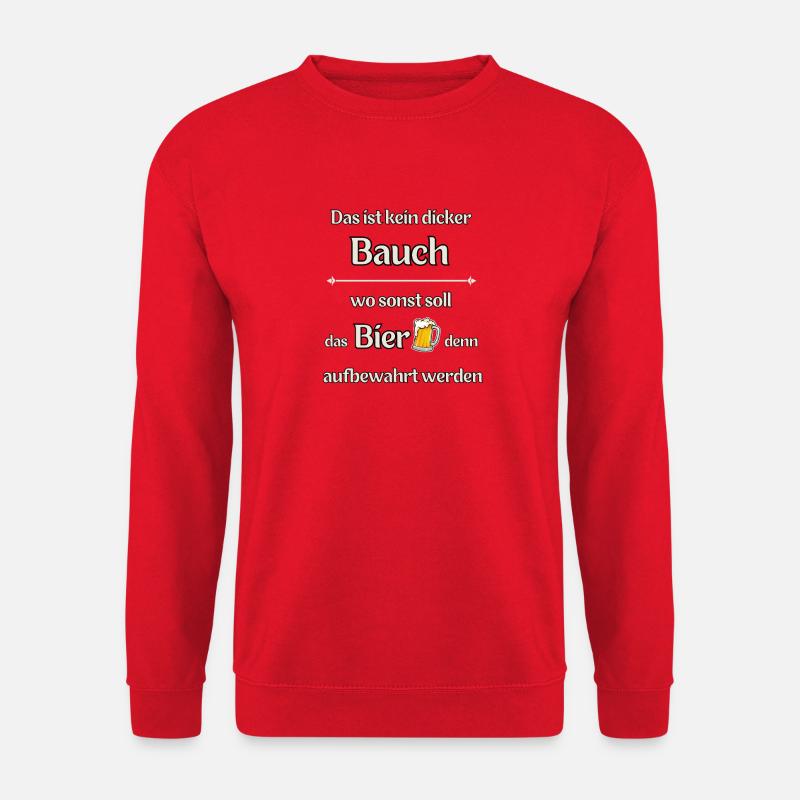 Bier dicker Bauch aufbewahren Bierglas - Unisex Pullover - Rot