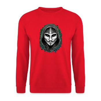 Pirate anonyme - Sweat-shirt Unisexe - rouge - Devant - Alina (178cm) & Michal (187cm)